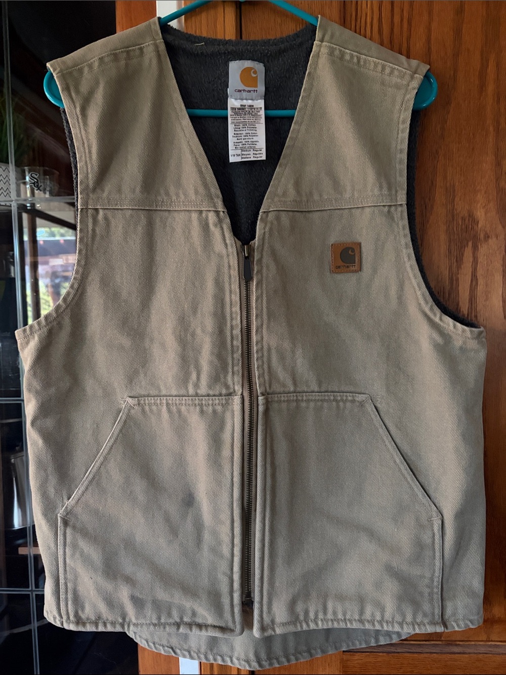 Vintage Carhartt Tan Canvas Zip Utility Vest